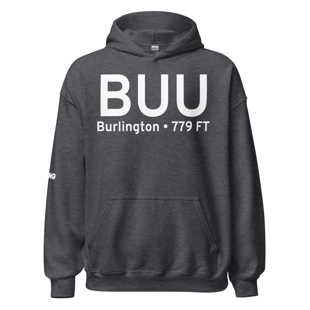 Burlington (KBUU) Airport Hoodie Sweatshirt 