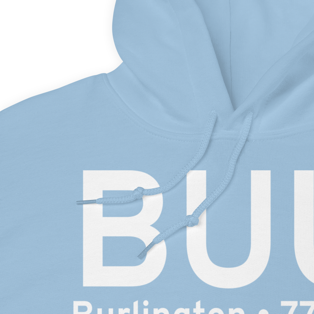 Burlington (KBUU) Airport Hoodie Sweatshirt 