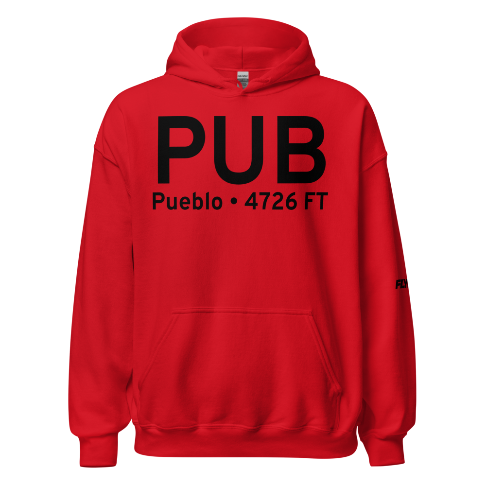 Pueblo (KPUB) Airport Hoodie Sweatshirt 