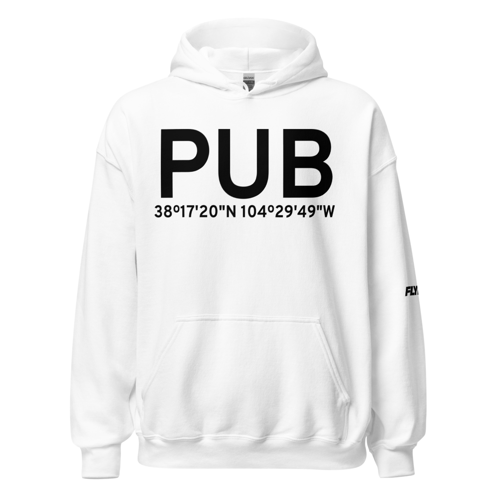Pueblo (KPUB) Airport Hoodie Sweatshirt 