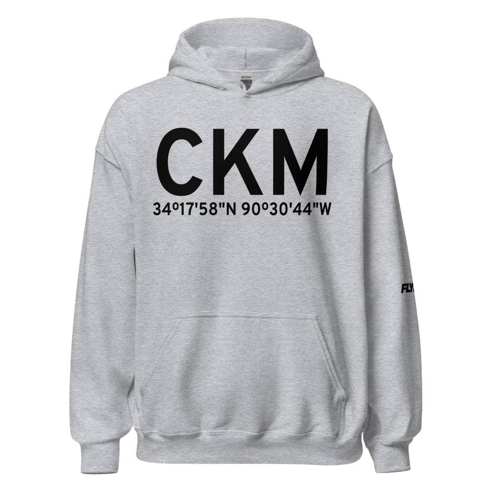 Clarksdale (KCKM) Airport Hoodie Sweatshirt 