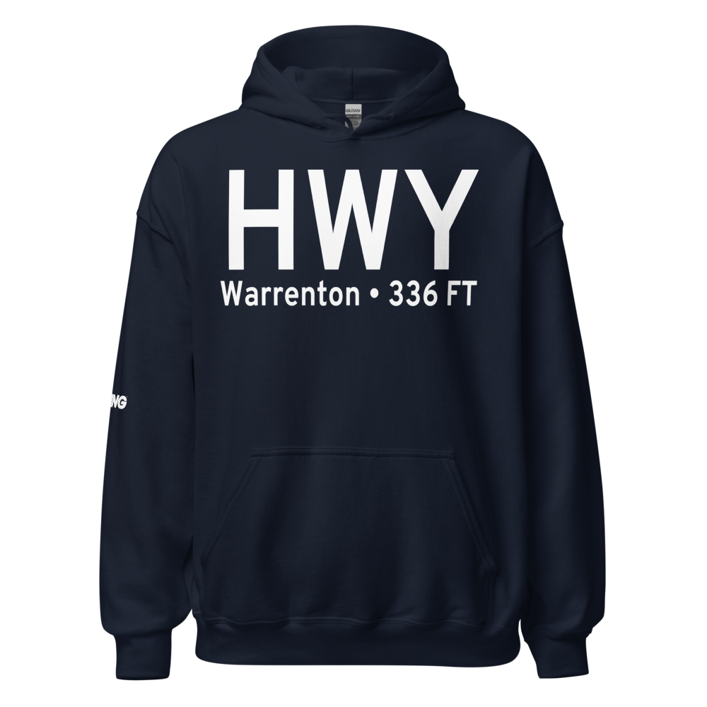 Warrenton (KHWY) Airport Hoodie Sweatshirt 