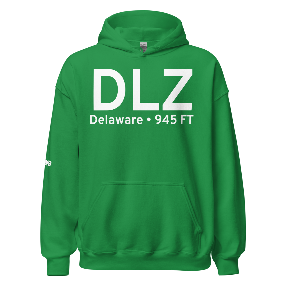 Delaware (KDLZ) Airport Hoodie Sweatshirt 