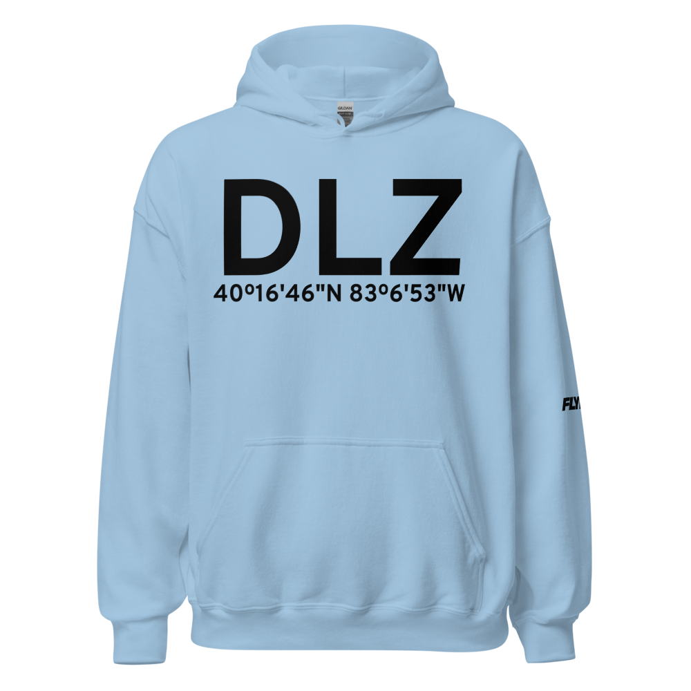 Delaware (KDLZ) Airport Hoodie Sweatshirt 