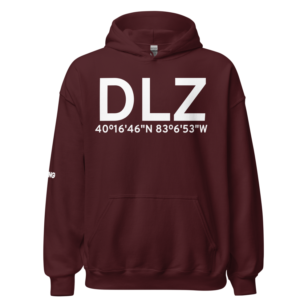 Delaware (KDLZ) Airport Hoodie Sweatshirt 