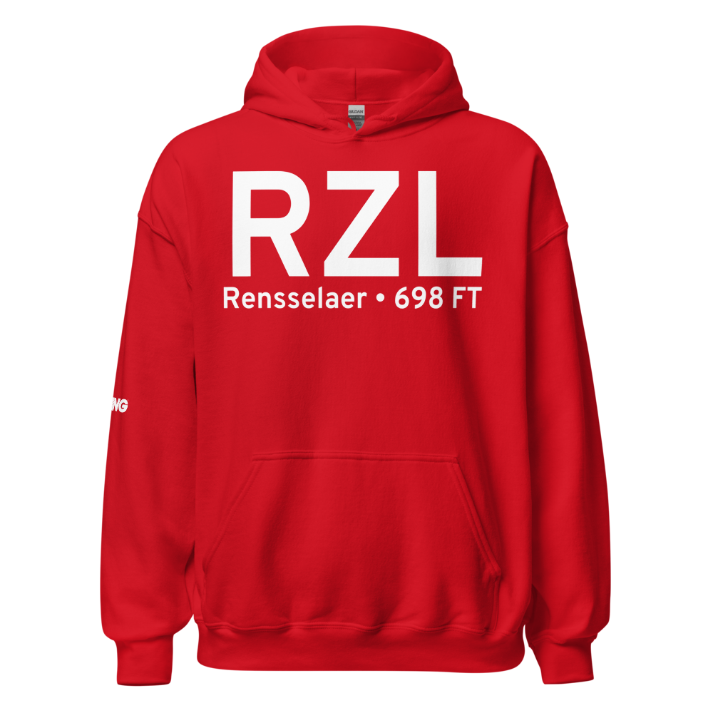 Rensselaer (KRZL) Airport Hoodie Sweatshirt 
