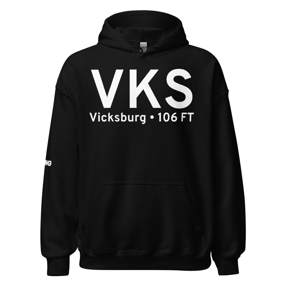 Vicksburg (KVKS) Airport Hoodie Sweatshirt 
