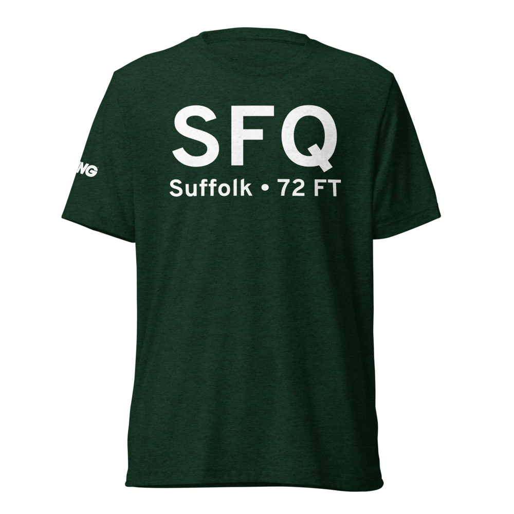 Suffolk (KSFQ) Airport Tri-blend T-Shirt 