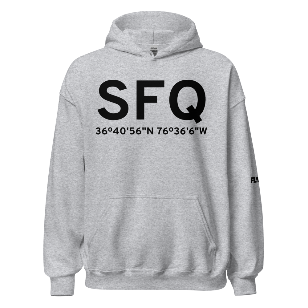 Suffolk (KSFQ) Airport Hoodie Sweatshirt 