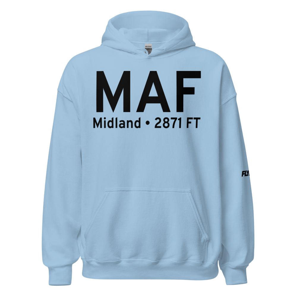 Midland (KMAF) Airport Hoodie Sweatshirt 