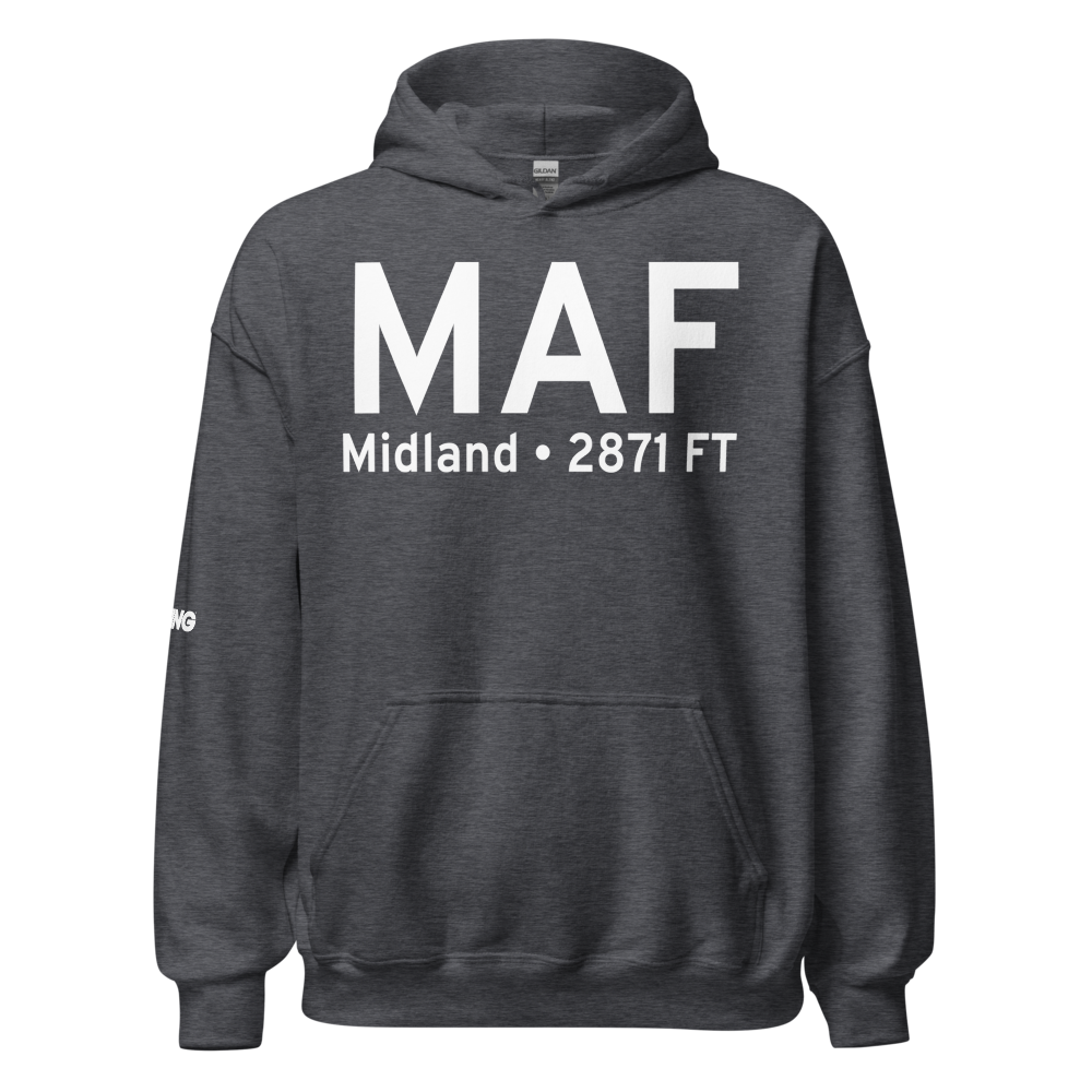 Midland (KMAF) Airport Hoodie Sweatshirt 