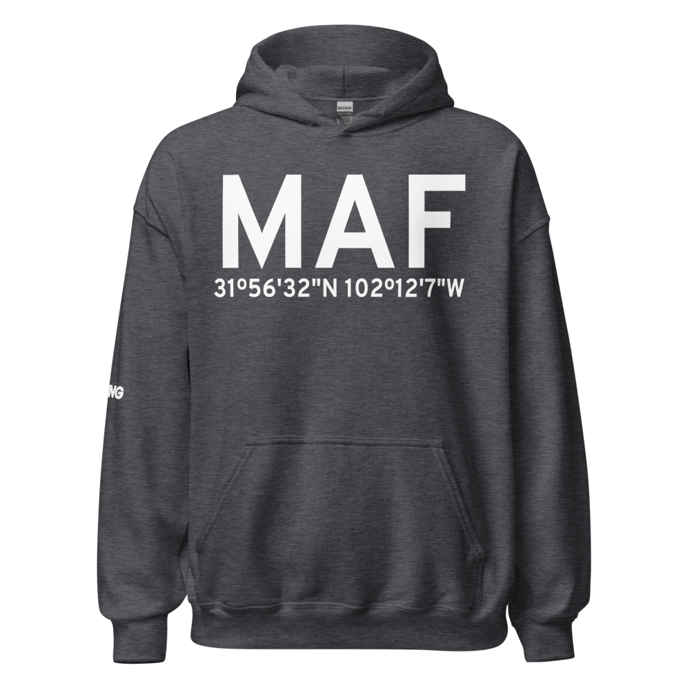 Midland (KMAF) Airport Hoodie Sweatshirt 