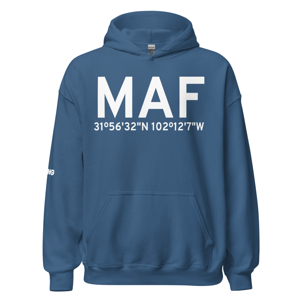 Midland (KMAF) Airport Hoodie Sweatshirt 
