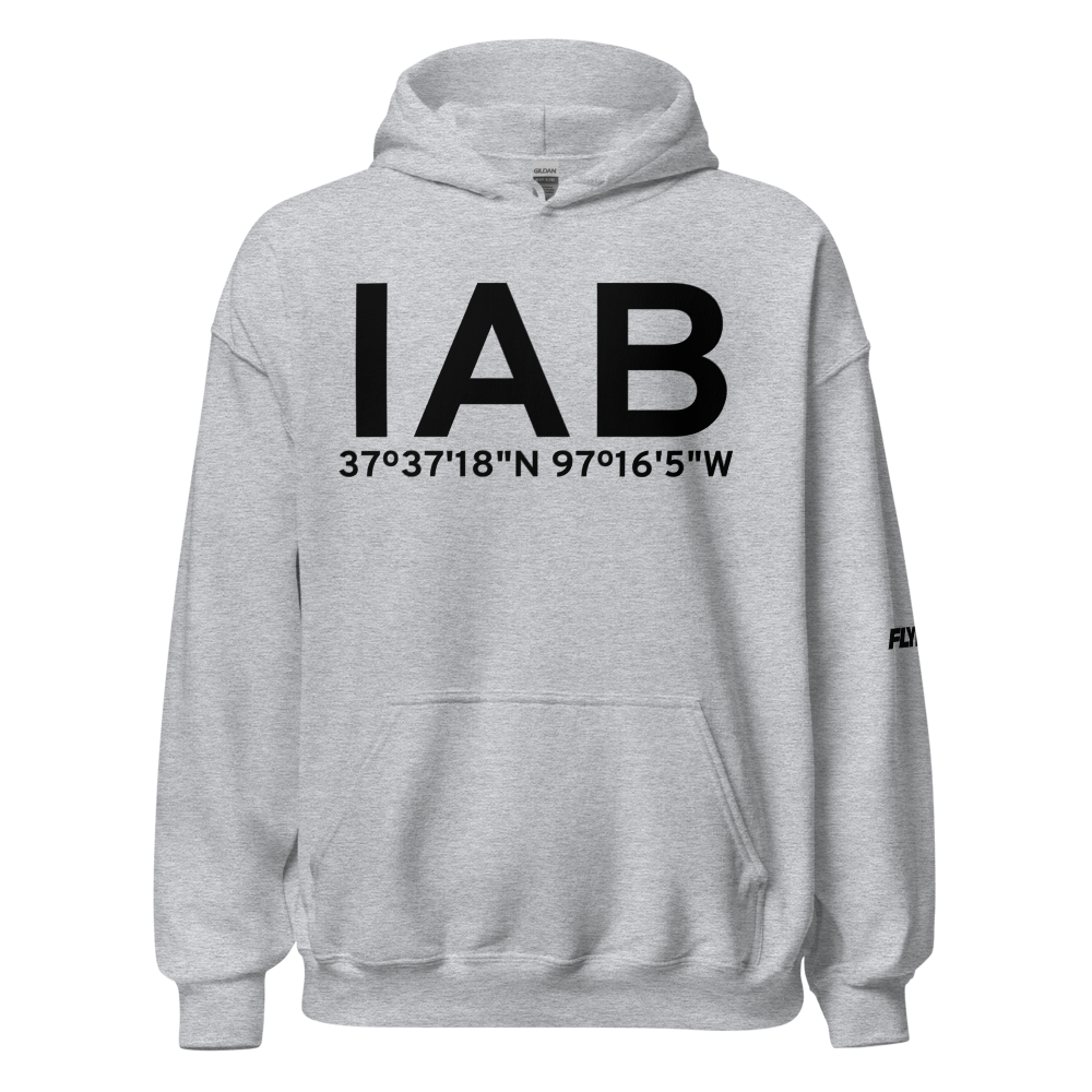 Wichita (KIAB) Airport Hoodie Sweatshirt 