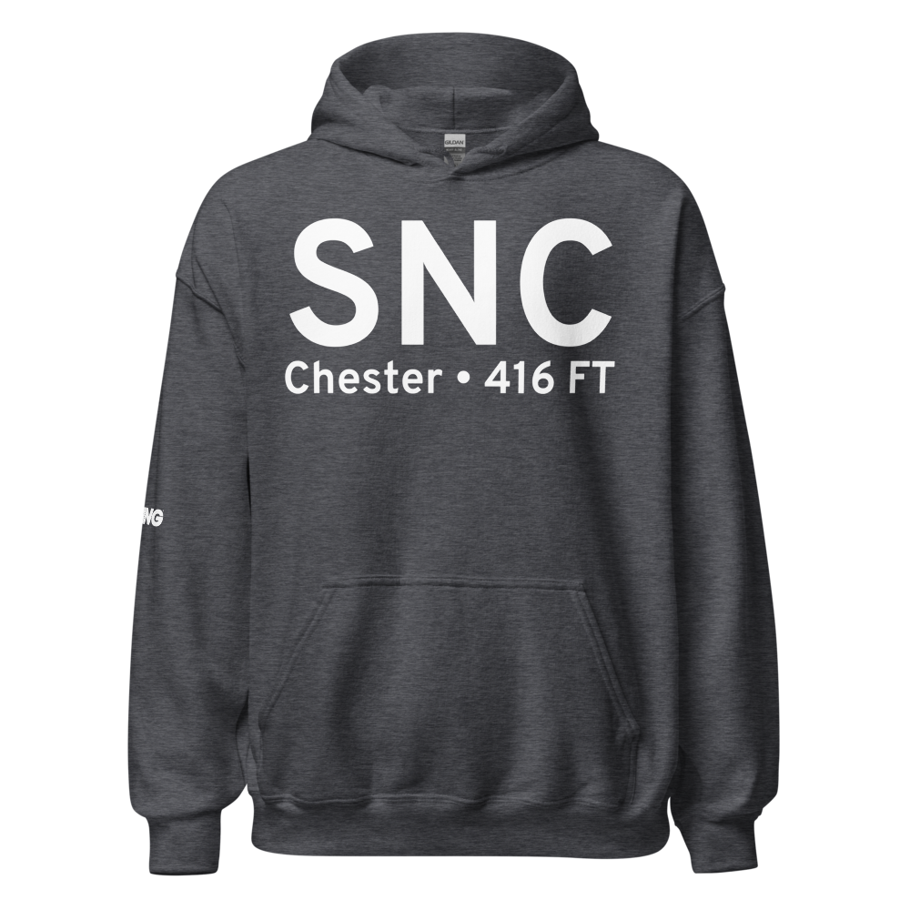 Chester (KSNC) Airport Hoodie Sweatshirt 