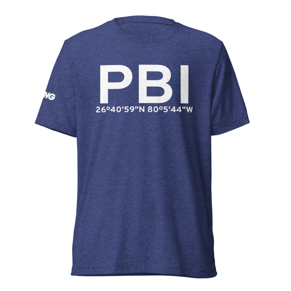 West Palm Beach (KPBI) Airport Tri-blend T-Shirt 