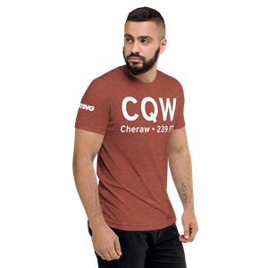 Cheraw (KCQW) Airport Tri-blend T-Shirt