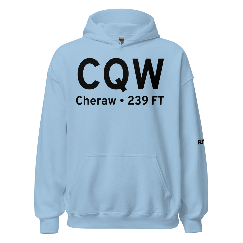 Cheraw (KCQW) Airport Hoodie Sweatshirt 