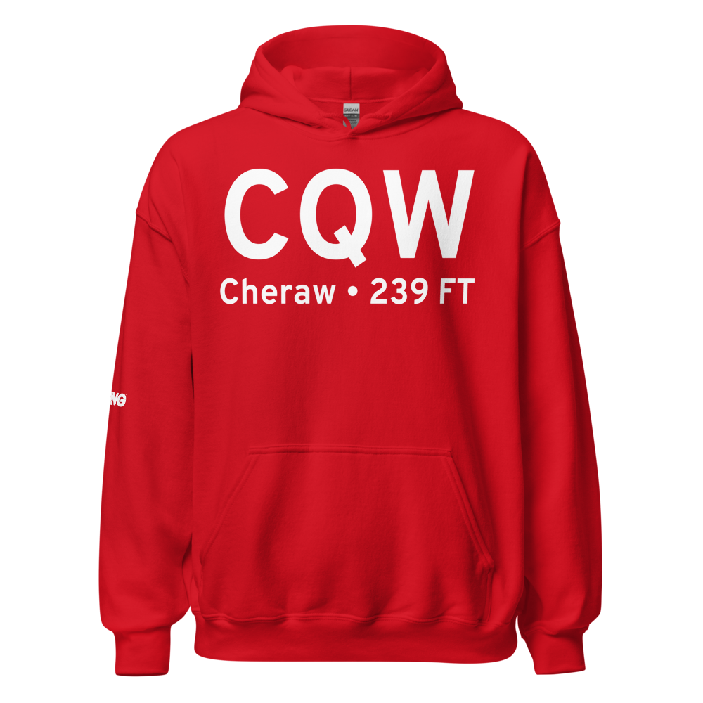 Cheraw (KCQW) Airport Hoodie Sweatshirt 