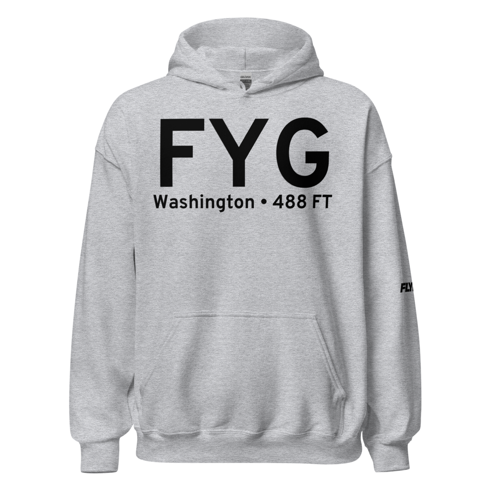 Washington (KMO6) Airport Hoodie Sweatshirt 