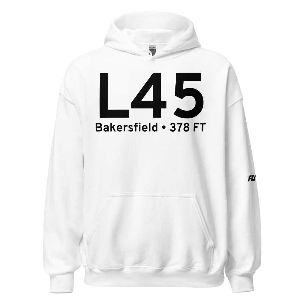 Bakersfield (KL45) Airport Hoodie Sweatshirt 