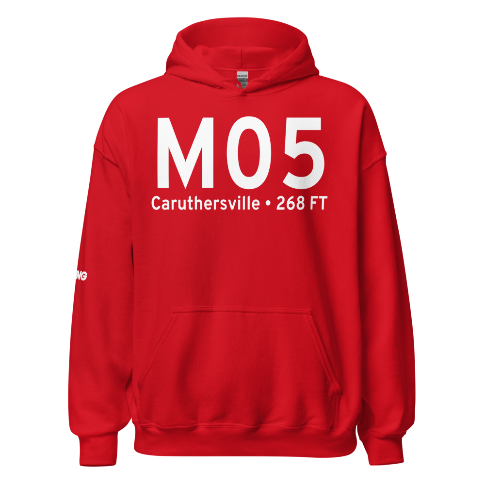 Caruthersville (KM05) Airport Hoodie Sweatshirt 