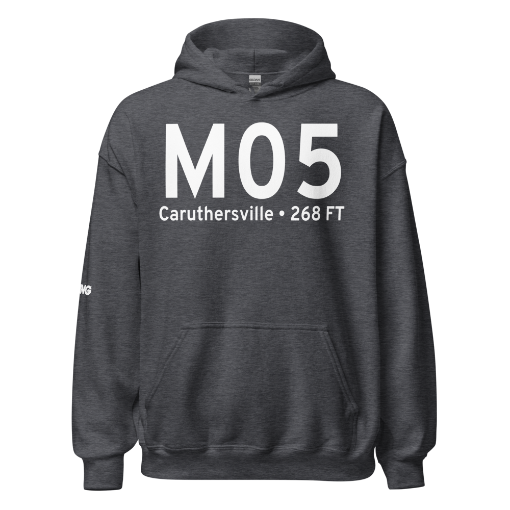 Caruthersville (KM05) Airport Hoodie Sweatshirt 