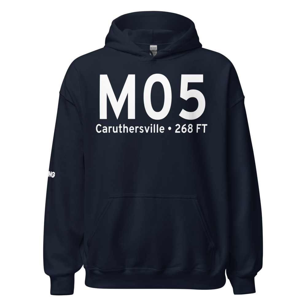 Caruthersville (KM05) Airport Hoodie Sweatshirt 