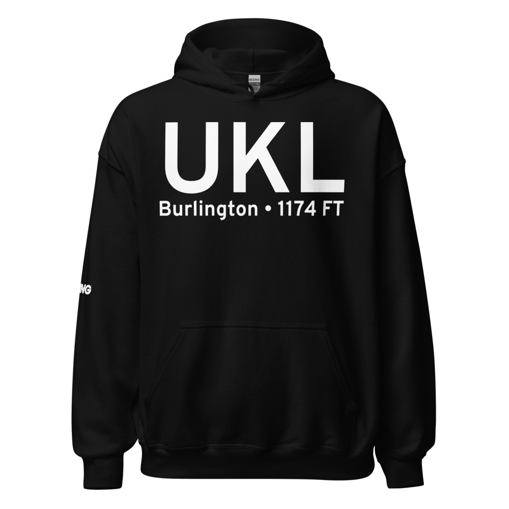 Burlington (KUKL) Airport Hoodie Sweatshirt 