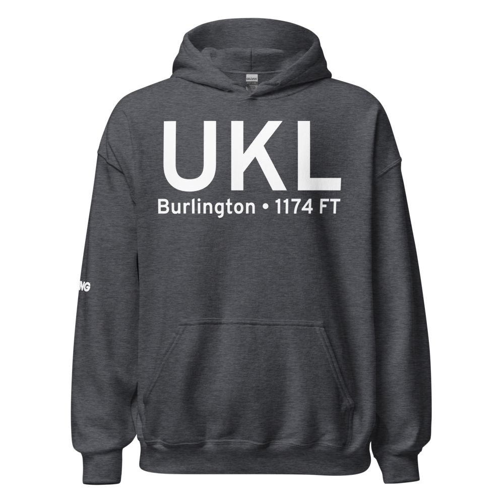 Burlington (KUKL) Airport Hoodie Sweatshirt 