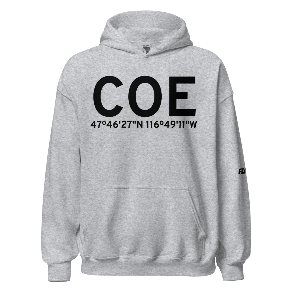 Coeur d'Alene (KCOE) Airport Hoodie Sweatshirt 
