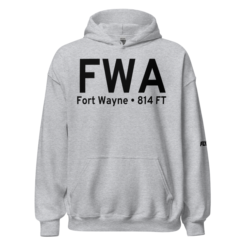 Fort Wayne (KFWA) Airport Hoodie Sweatshirt 