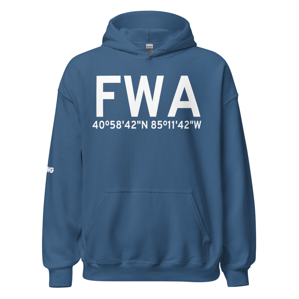 Fort Wayne (KFWA) Airport Hoodie Sweatshirt 