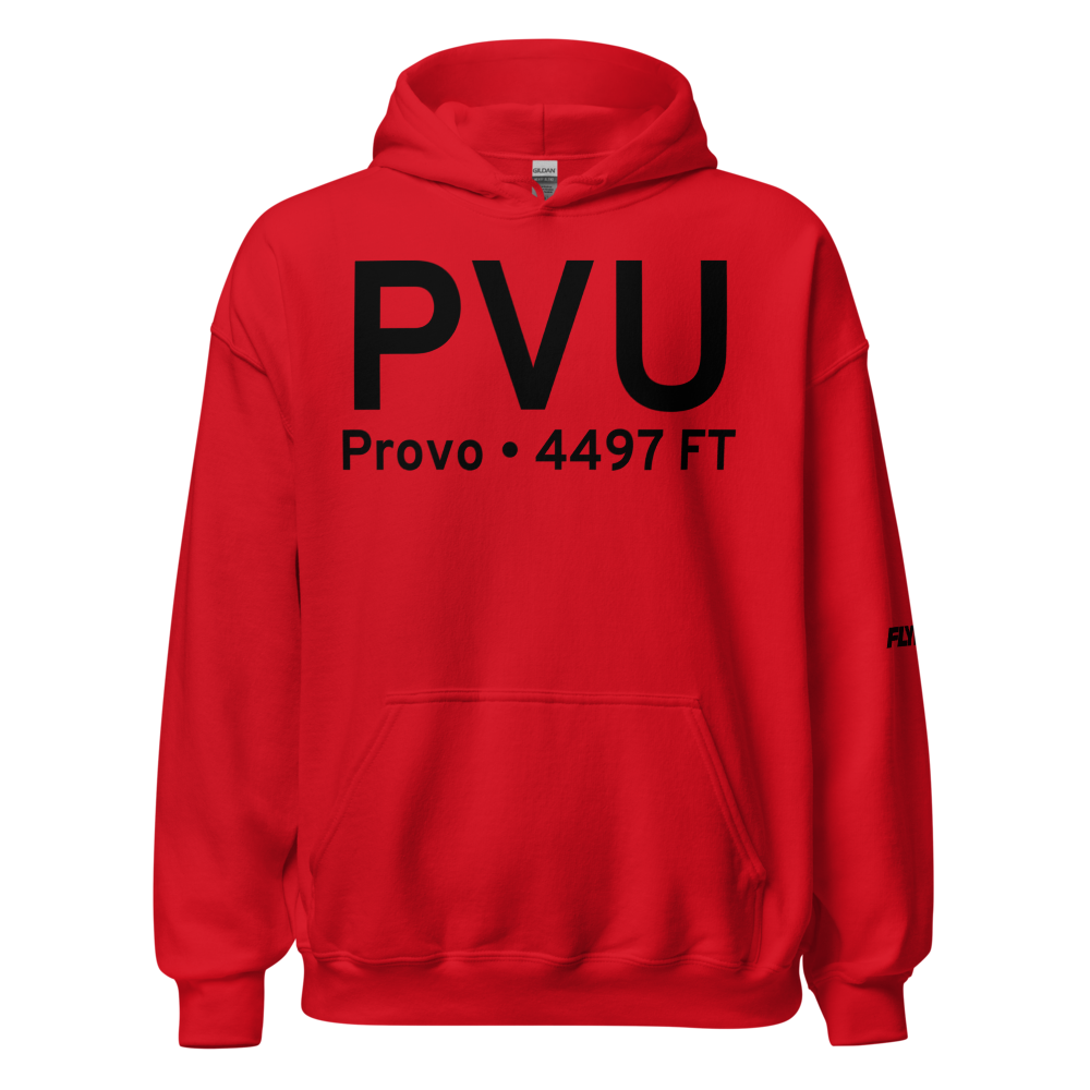 Provo (KPVU) Airport Hoodie Sweatshirt 