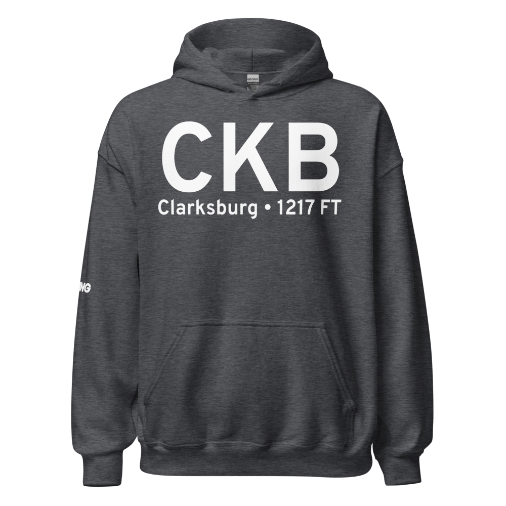 Clarksburg (KCKB) Airport Hoodie Sweatshirt 