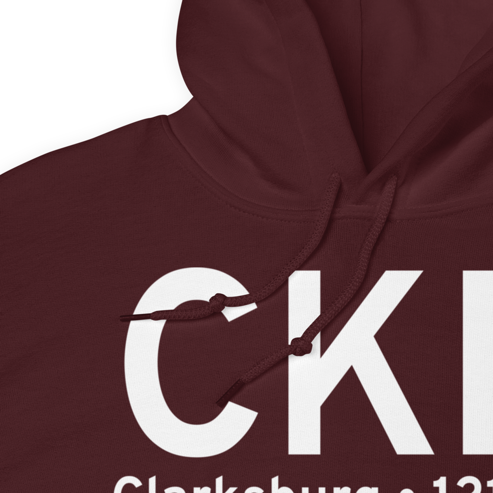 Clarksburg (KCKB) Airport Hoodie Sweatshirt 