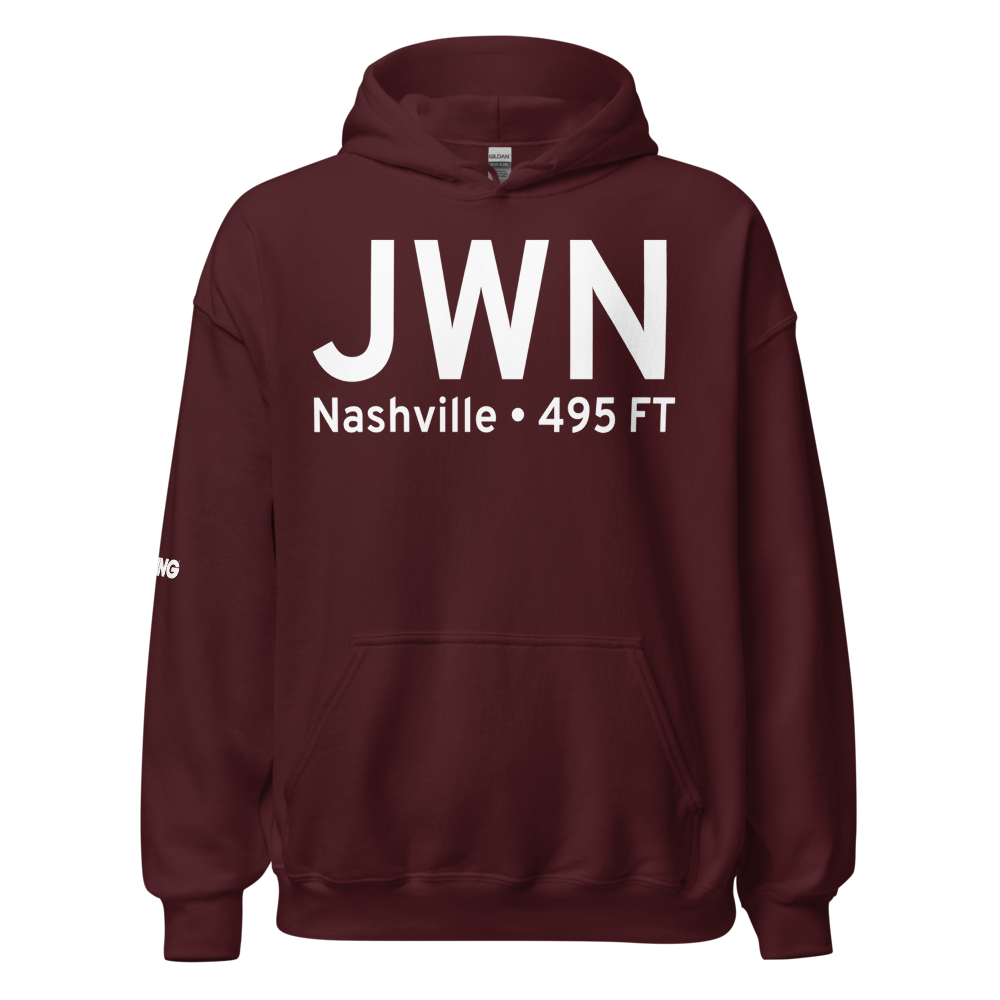 Nashville (KJWN) Airport Hoodie Sweatshirt 