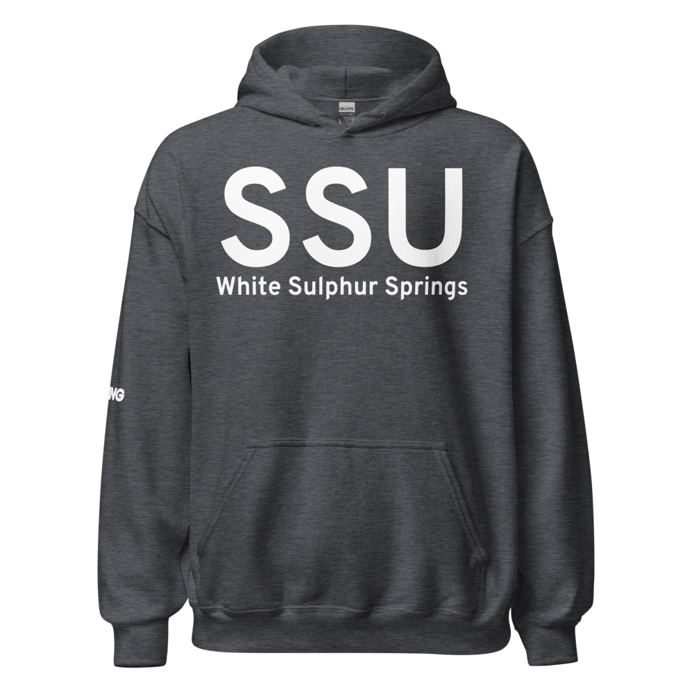 White Sulphur Springs (SSU) Airport Hoodie Sweatshirt 