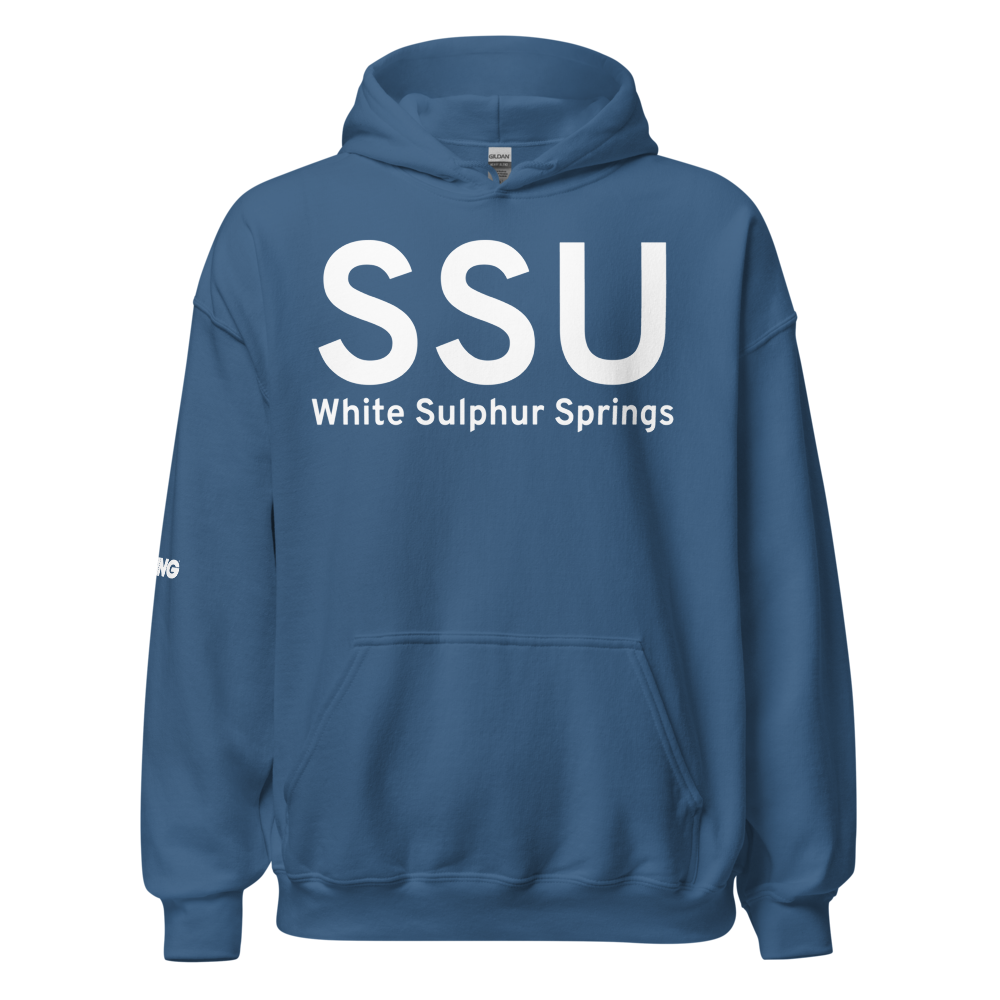 White Sulphur Springs (SSU) Airport Hoodie Sweatshirt 