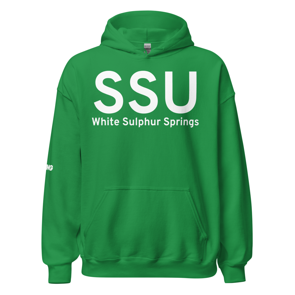 White Sulphur Springs (SSU) Airport Hoodie Sweatshirt 