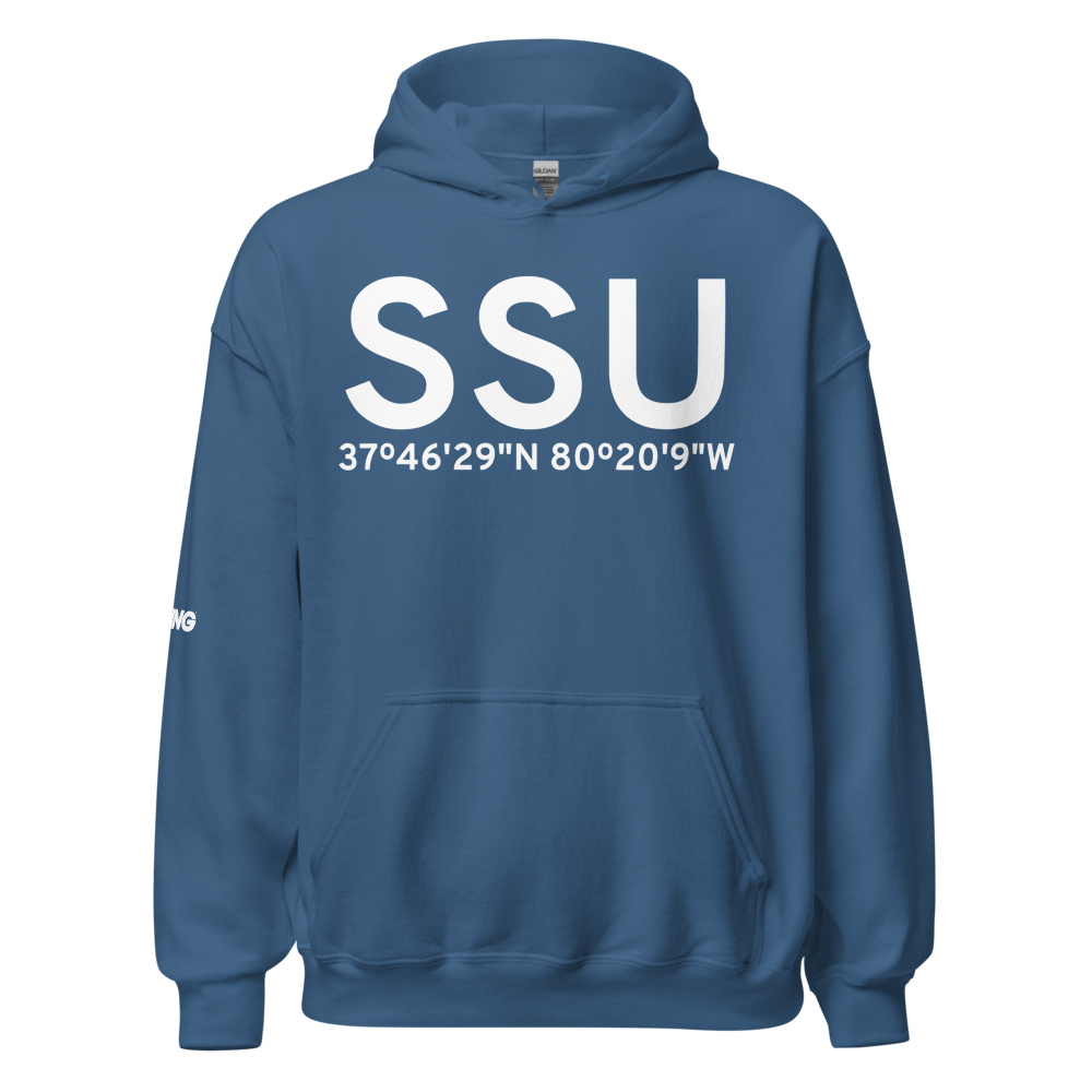White Sulphur Springs (SSU) Airport Hoodie Sweatshirt 