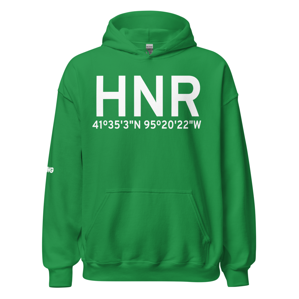 Harlan (KHNR) Airport Hoodie Sweatshirt 