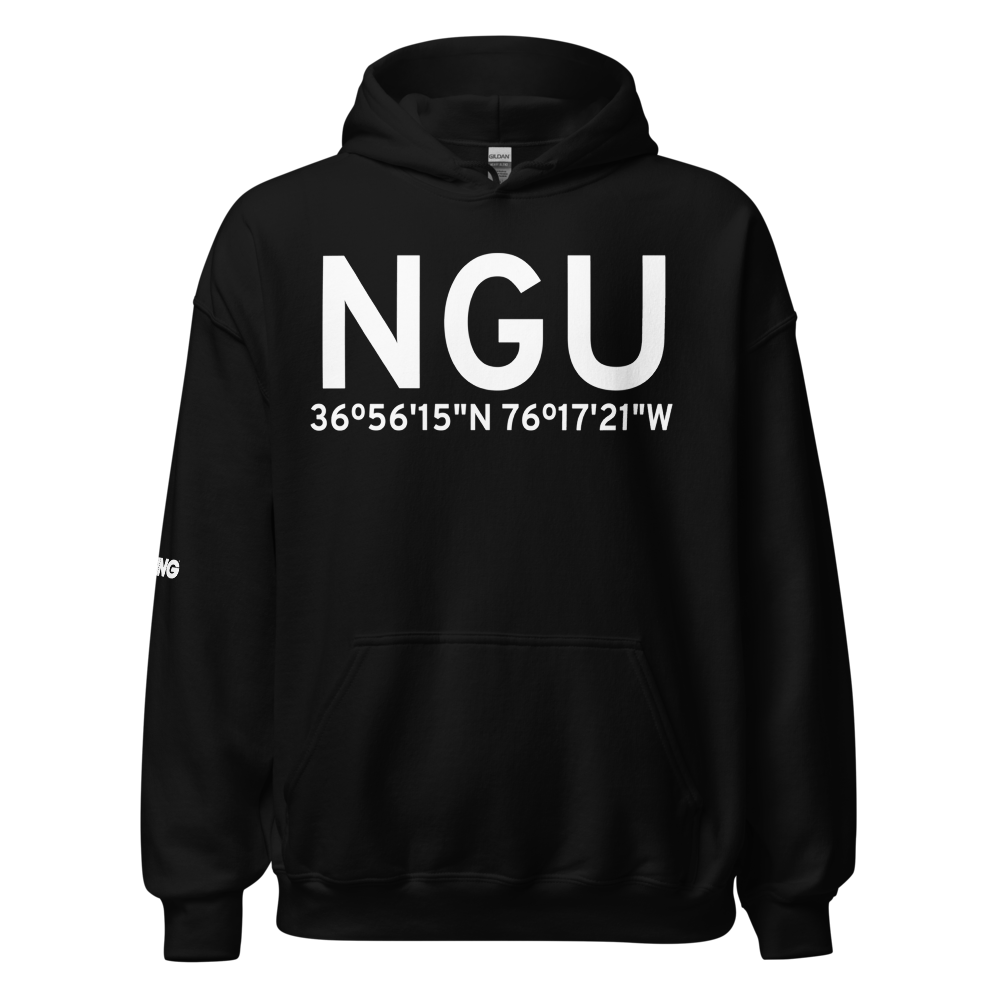 Norfolk (KNGU) Airport Hoodie Sweatshirt 