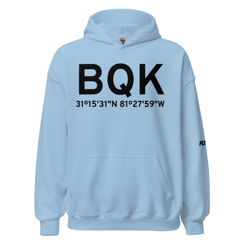 Brunswick (KBQK) Airport Hoodie Sweatshirt 