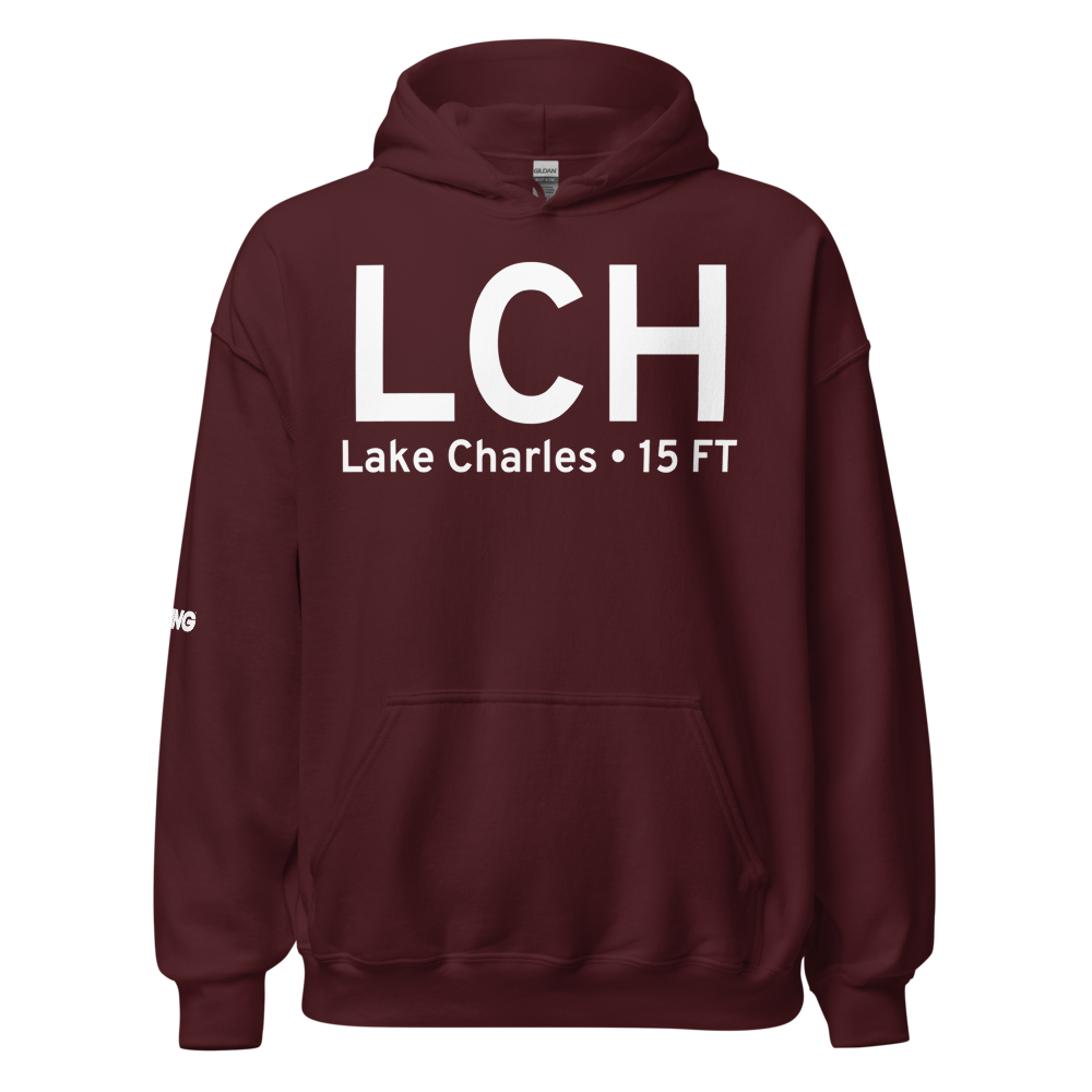 Lake Charles (KLCH) Airport Hoodie Sweatshirt 