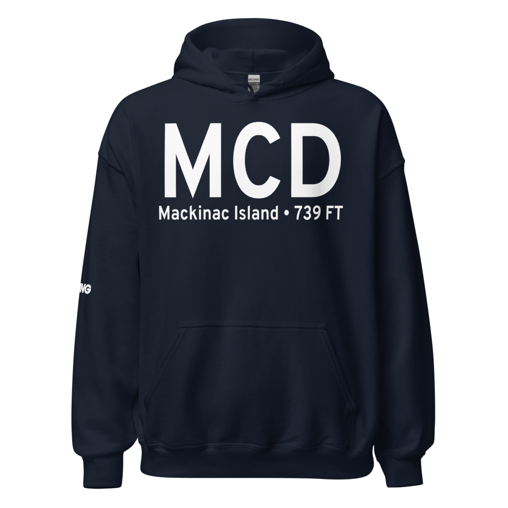 Mackinac Island (KMCD) Airport Hoodie Sweatshirt 