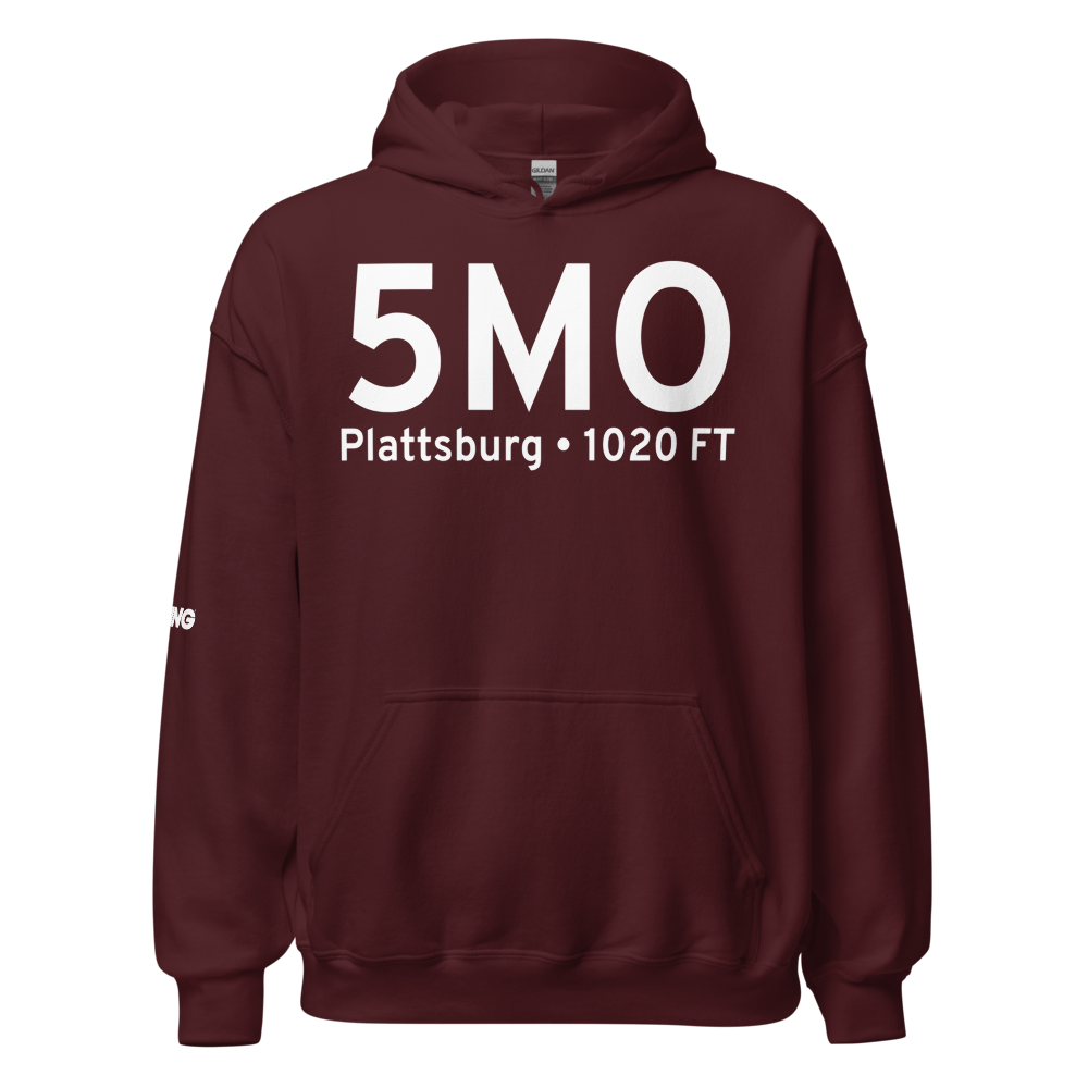 Plattsburg (5MO) Airport Hoodie Sweatshirt 