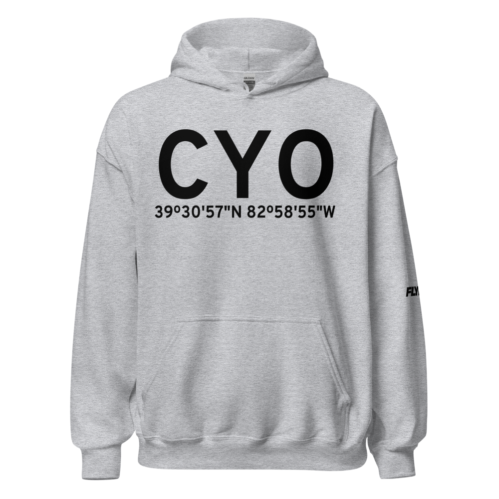 Circleville (KCYO) Airport Hoodie Sweatshirt 