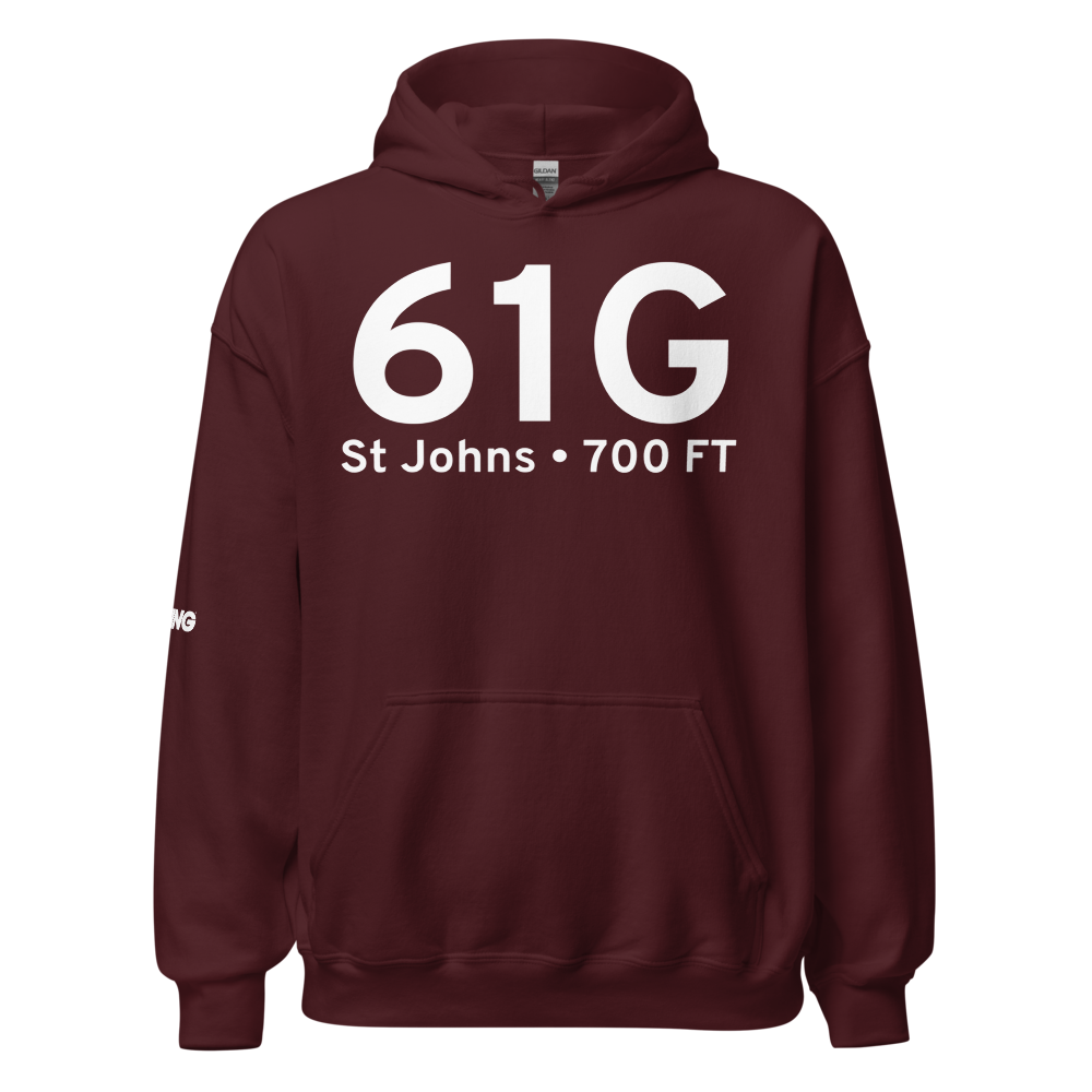 St Johns (61G) Airport Hoodie Sweatshirt 