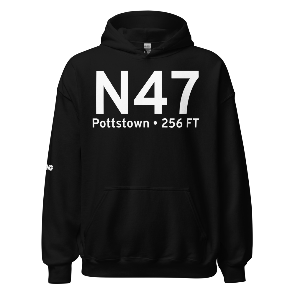 Pottstown (KN47) Airport Hoodie Sweatshirt 